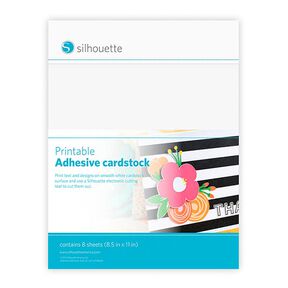 Silhouette  Cartolina autocolante para impressão [ 21,5 x 27,9 cm|8 Unidade], 