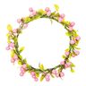 Coroa de flores Decoração com Bagas [Ø 12 cm/ 17 cm] – rosa/verde,  thumbnail number 1
