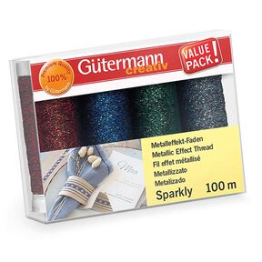 Kit de linhas de coser Sparkly [4 carrinhos de 100 m cada] | Guterman, 