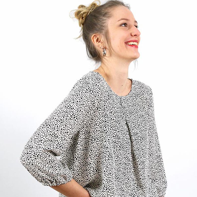 FRAU SUKI - Blusa slip-on com pregas invertidas, Studio Schnittreif | XS - XXL,  image number 4