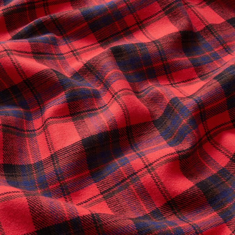 Flanela de algodão Xadrez – cor de malagueta/índigo,  image number 2
