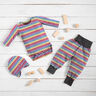 Jersey de algodão Riscas horizontais Arco-íris – branco/mistura de cores,  thumbnail number 7