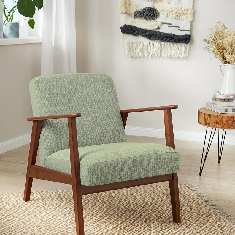 Tecido para estofos Melange macio – verde amarelado,  image number 5