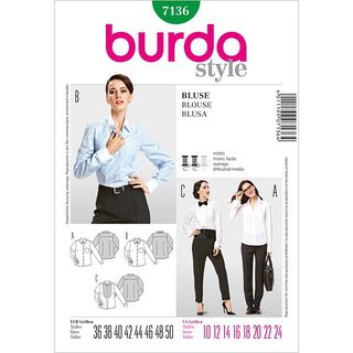 Blusa / Camisa-blusa, Burda 7136, 