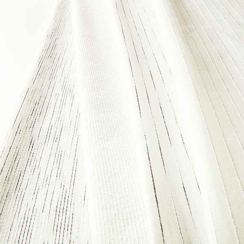 Tecido para cortinados Riscas Fio efeitos especiais 300 cm – branco,  image number 4