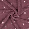 Tecido de pelúcia Teddy Pequenas flores bordadas | Poppy Fabrics – rosa-velho escuro,  thumbnail number 3