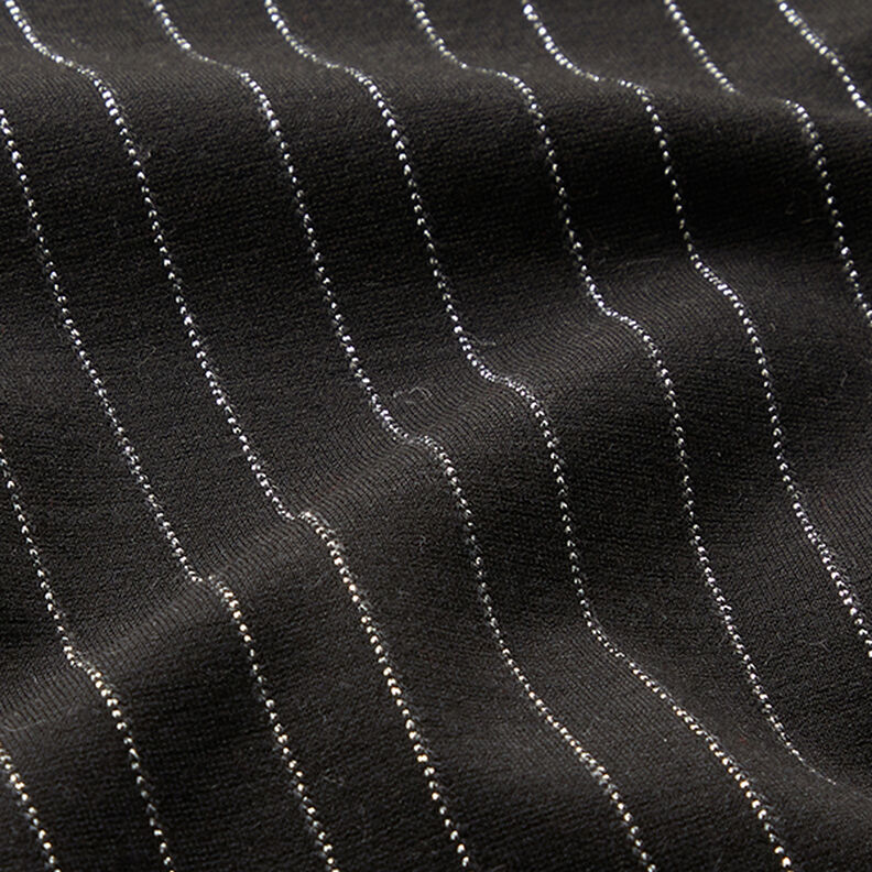 Jersey Romanit Riscas de giz Lurex – preto,  image number 2