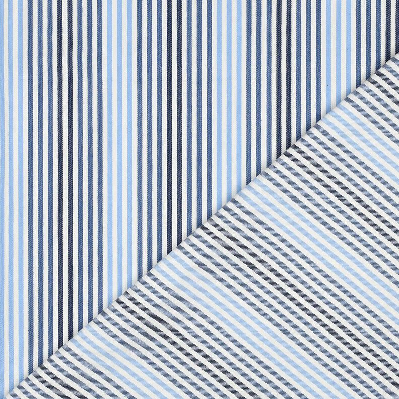 Denim Mistura de algodão riscas | Poppy Fabrics – azul ganga/branco sujo,  image number 4