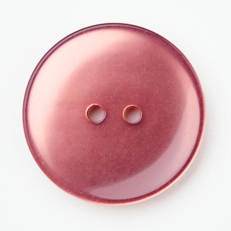 Botão de 2 furos brilhante [Ø 25 mm] – rosa-velho escuro,  image number 1