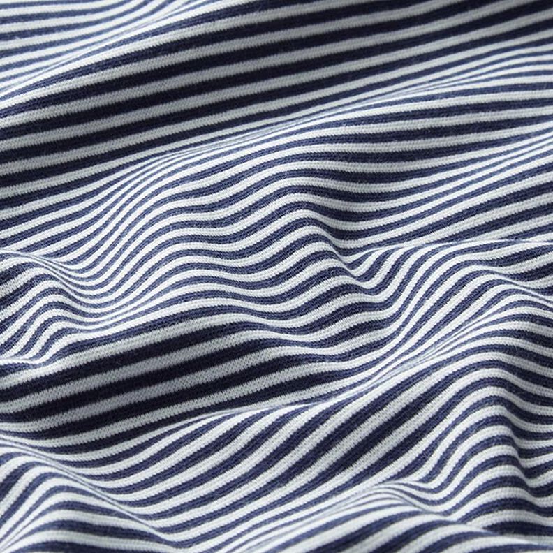 Bordas Tecido tubular Anéis estreitos – azul-marinho/branco,  image number 2