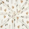 Jersey de algodão Animais na floresta Impressão Digital | Poppy Fabrics – marfim/anémona,  thumbnail number 3