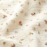 Musselina/ Tecido plissado duplo Flores e ouriços – branco sujo,  thumbnail number 2