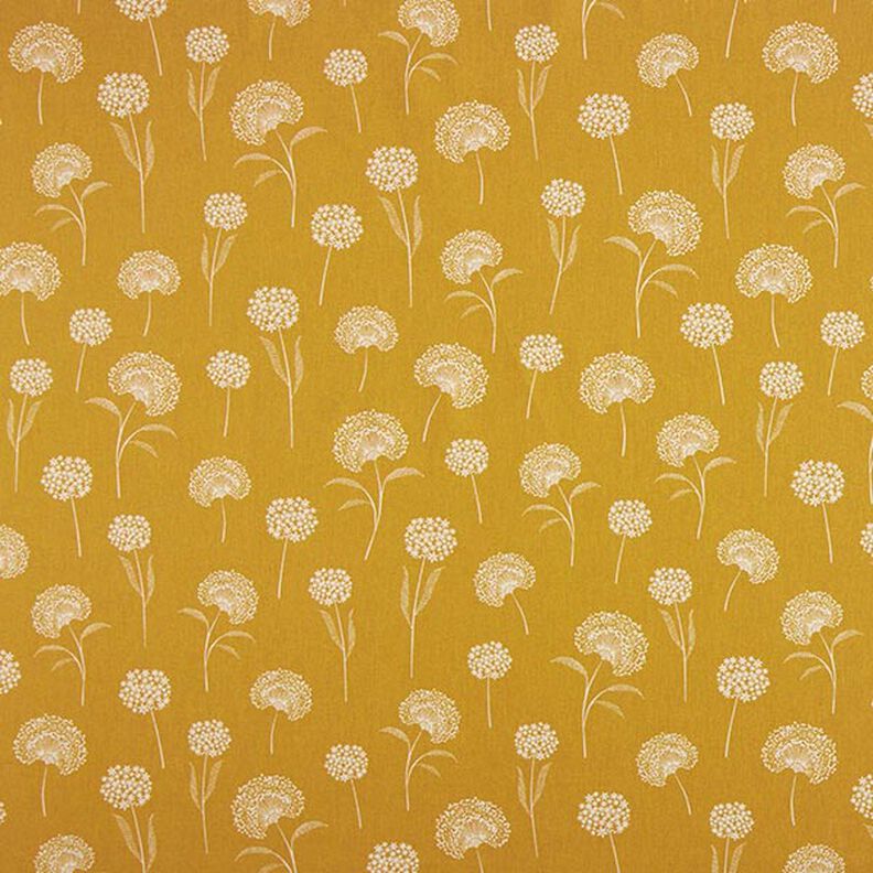 Tecido para decoração Meio linho Panamá Dente-de-leão – natural/amarelo-caril,  image number 1