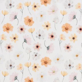 GOTS Jersey de algodão Prado de flores Impressão Digital – bege, 