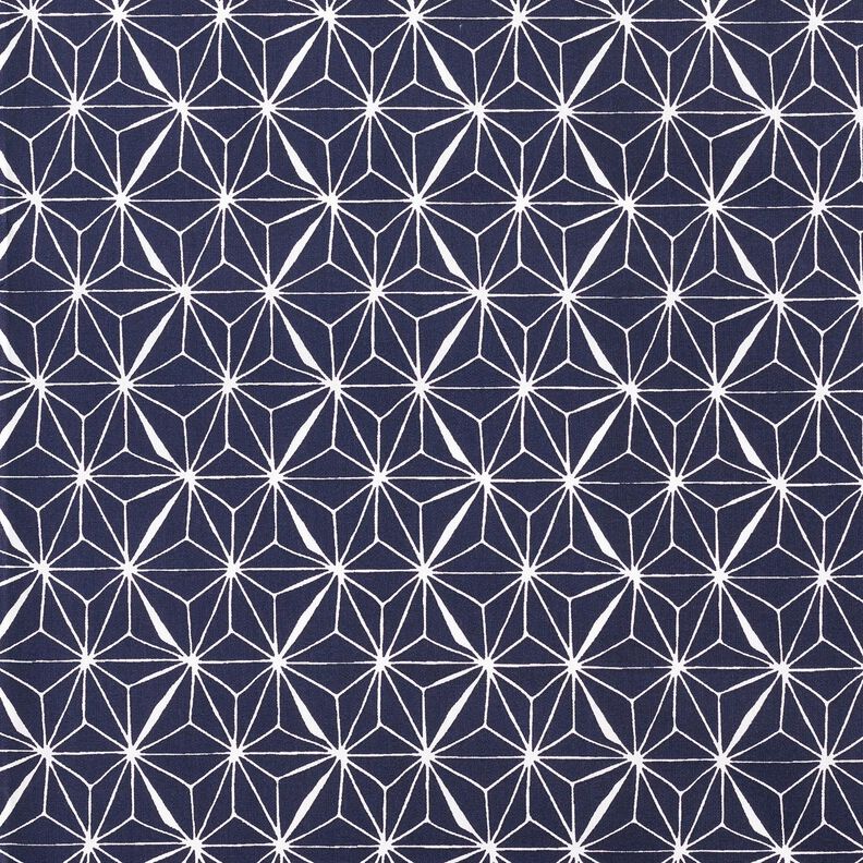 Algodão revestido Estrelas gráficas – azul-marinho/branco,  image number 1