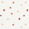 Dupla face Jersey Corações coloridos – marfim,  thumbnail number 1