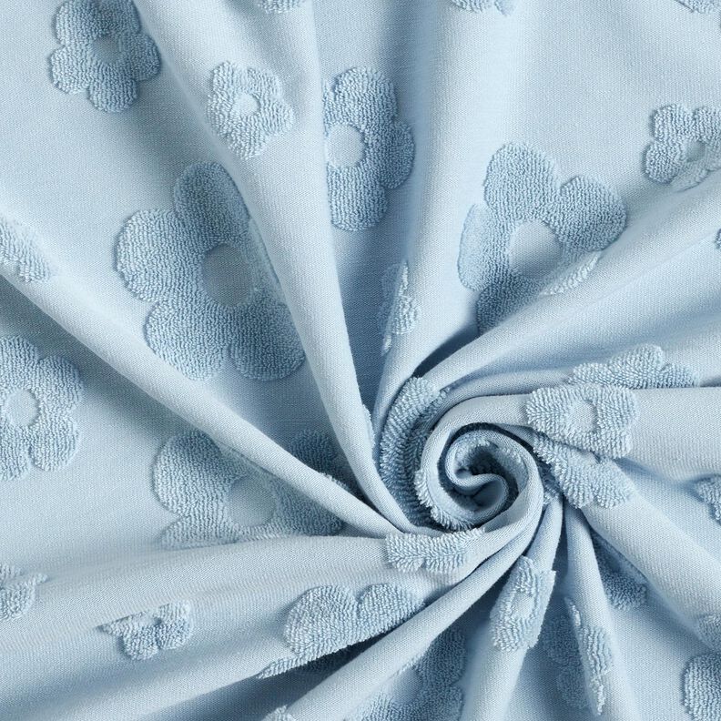 Tecido turco Jersey Flores – azul prateado,  image number 3