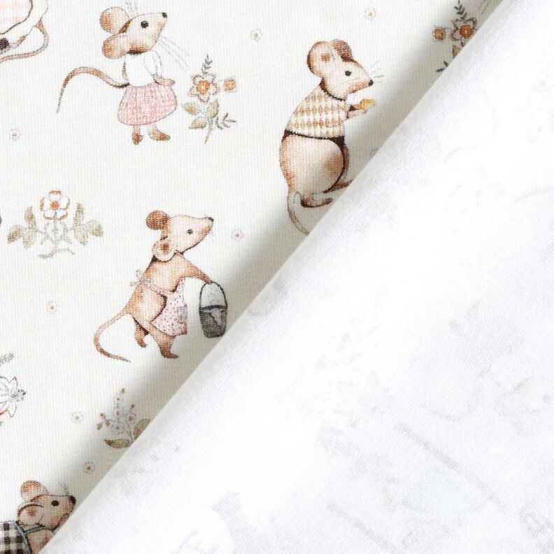 Jersey de algodão Família de ratos Impressão Digital – branco sujo,  image number 4