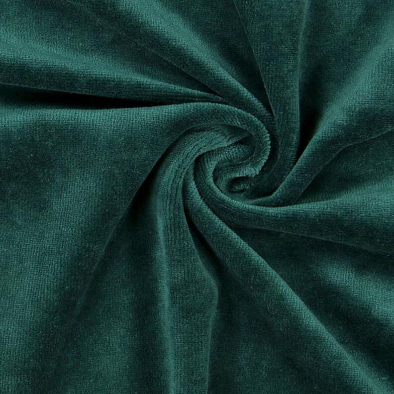 Tecido aveludado Nicki Liso – verde escuro,  image number 2