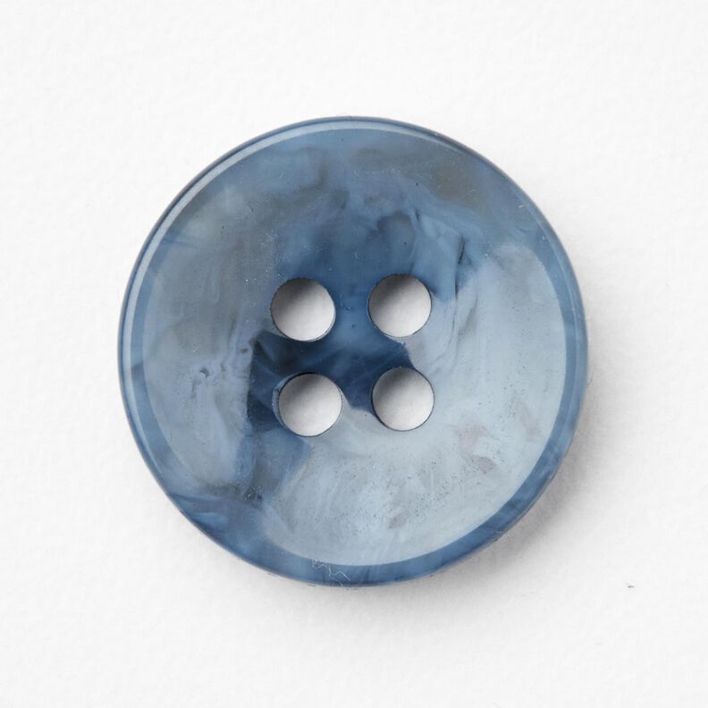 Botão de 4 furos marmoreado [Ø 15 mm] – azul brilhante,  image number 1