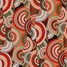 Tecido para decoração Gobelina Semicírculos abstratos – terracota/verde,  thumbnail number 1
