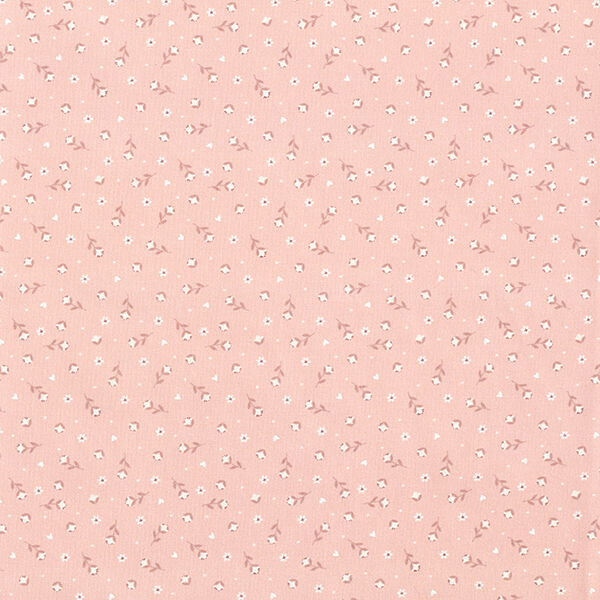 Tecido de algodão Popelina Florzinhas – rosa embaçado,  image number 1