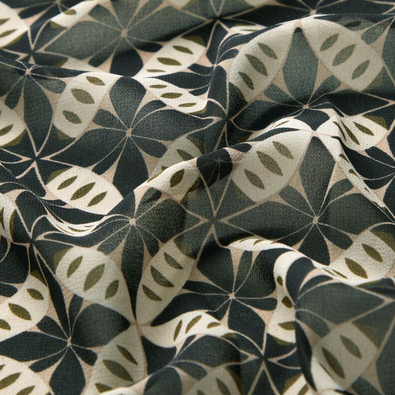 Chiffon Círculos e losangos – preto/branco sujo,  image number 2