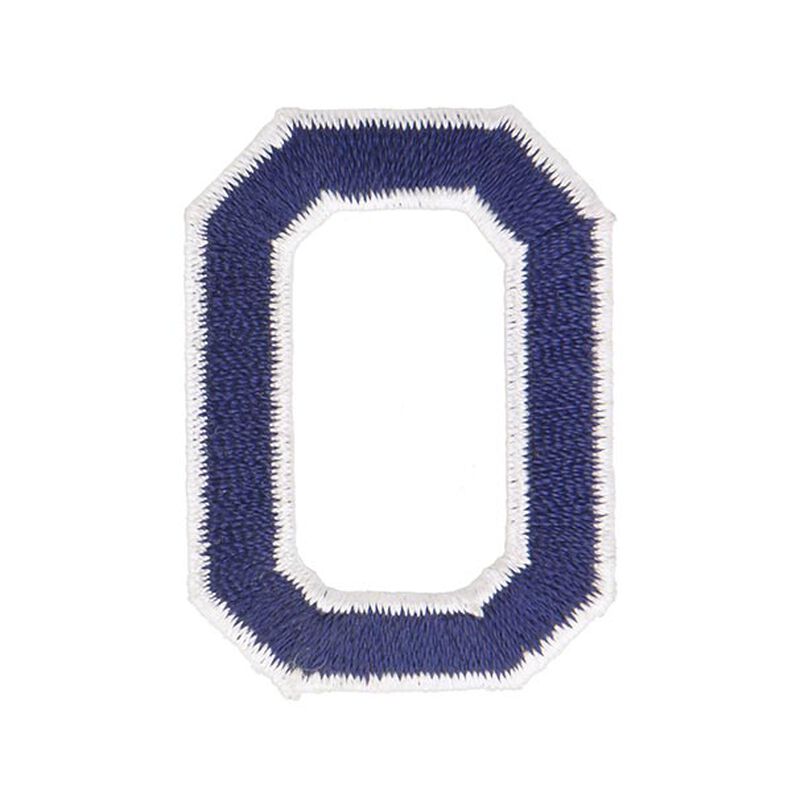 Aplicação Letra O [ Altura: 4,6 cm ] – azul-marinho,  image number 1