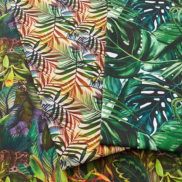 Tecido para decoração Meio linho Panamá Ramo de palmeira colorido – natural,  image number 5