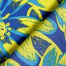 Crepe Cetim Flores de camomila grandes &ndash; &iacute;ndigo/amarelo-lim&atilde;o,  thumbnail number 4