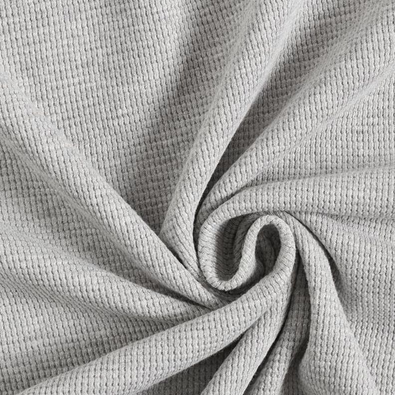 Jersey mini favos de algodão lisa – cinzento claro,  image number 1