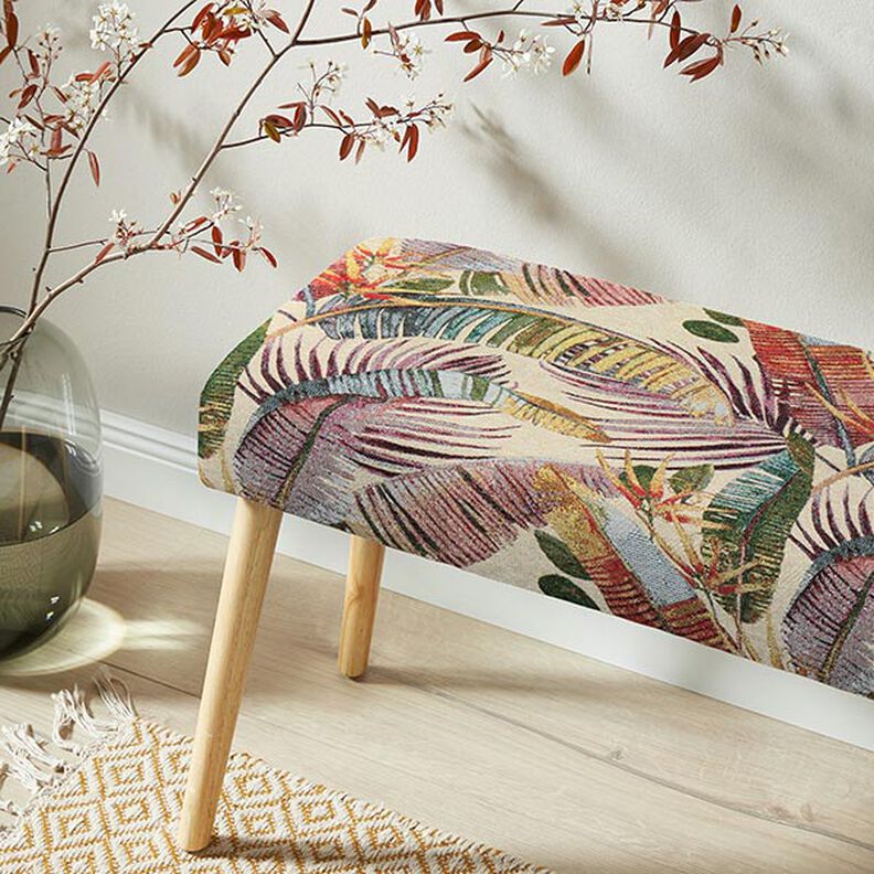 Tecido para decoração Gobelina Folha de palmeira – bege claro/oliva,  image number 6
