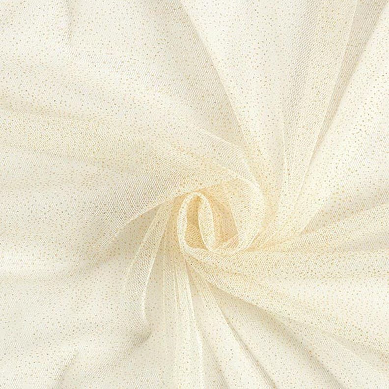 Tule Brilho Royal – branco sujo/dourado,  image number 1
