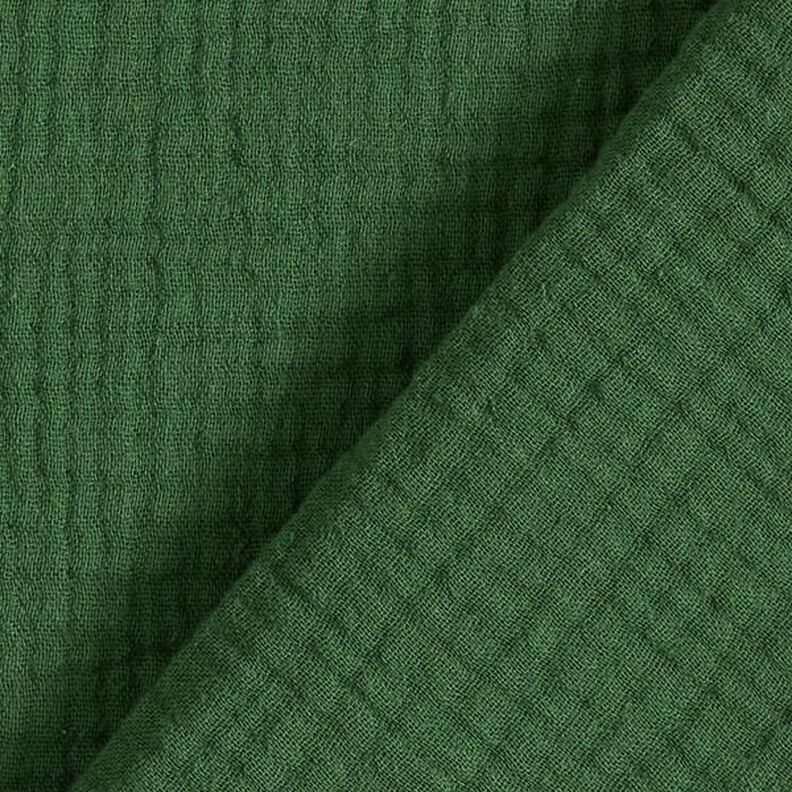 GOTS Musselina/ Tecido plissado duplo | Tula – verde escuro,  image number 4