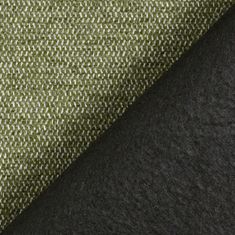 Tecido para estofos Chenille Melange – oliva escura/cinzento-prateado,  image number 3
