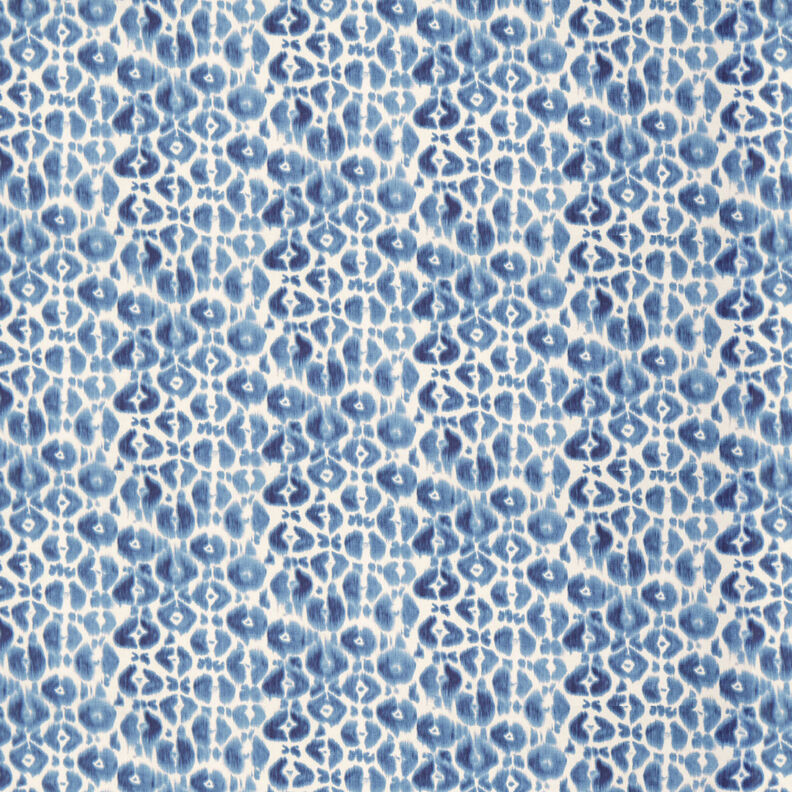 GOTS French Terry Padrão Leo Batik | TCC x LOOKS by Wolfgang Joop – azul brilhante/creme,  image number 1