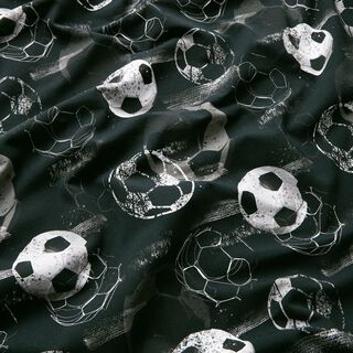Jersey de algodão Bola de futebol Goals | Glitzerpüppi – preto/cinzento, 