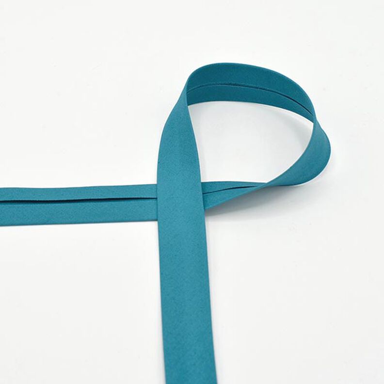 Fita de viés em algodão Popelina [20 mm] – azul petróleo,  image number 1
