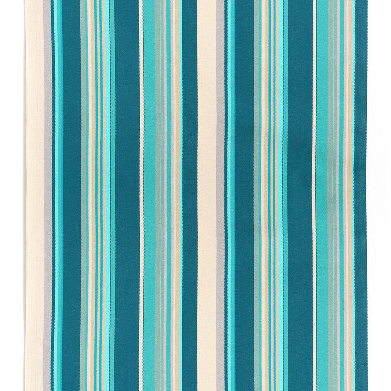 Outdoor Tecido para espreguiçadeiras Riscas longitudinais 45 cm – amêndoa/azul petróleo,  image number 1
