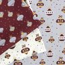 Tecido de algodão Popelina Bolas de Natal de renda – cinzento/dourado,  thumbnail number 5