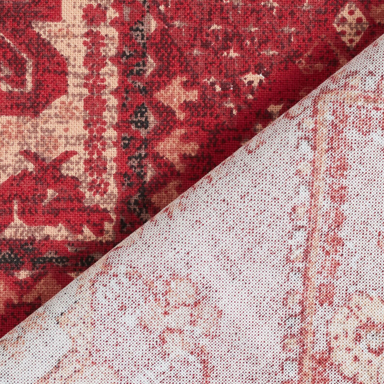 Tecido para decoração Meio linho Panamá Tapete Kelim – carmin,  image number 4