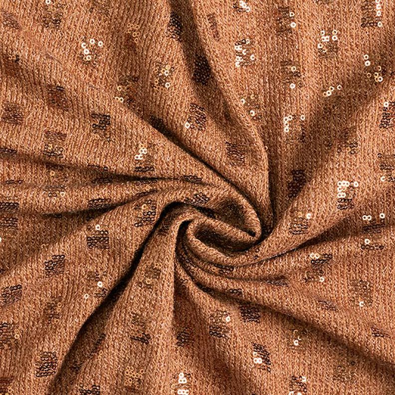 Tecido de malha Lantejoulas brilhantes Quadrados &ndash; cor de caramelo,  image number 3