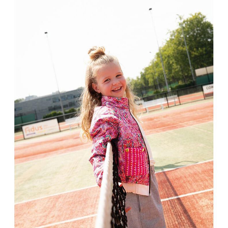 Tecido acolchoado Dupla face Losangos | Poppy Fabrics – rosa intenso/verde pinheiro,  image number 7