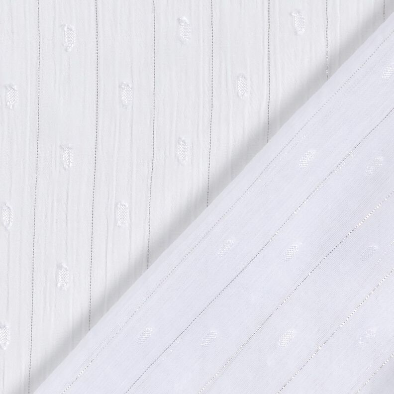 Chiffon Dobby Metálico Riscas de Giz – branco/prata metálica,  image number 4