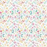 Tecido de algodão PercalFlores e folhas pequenas – rosa/amarelo,  thumbnail number 1