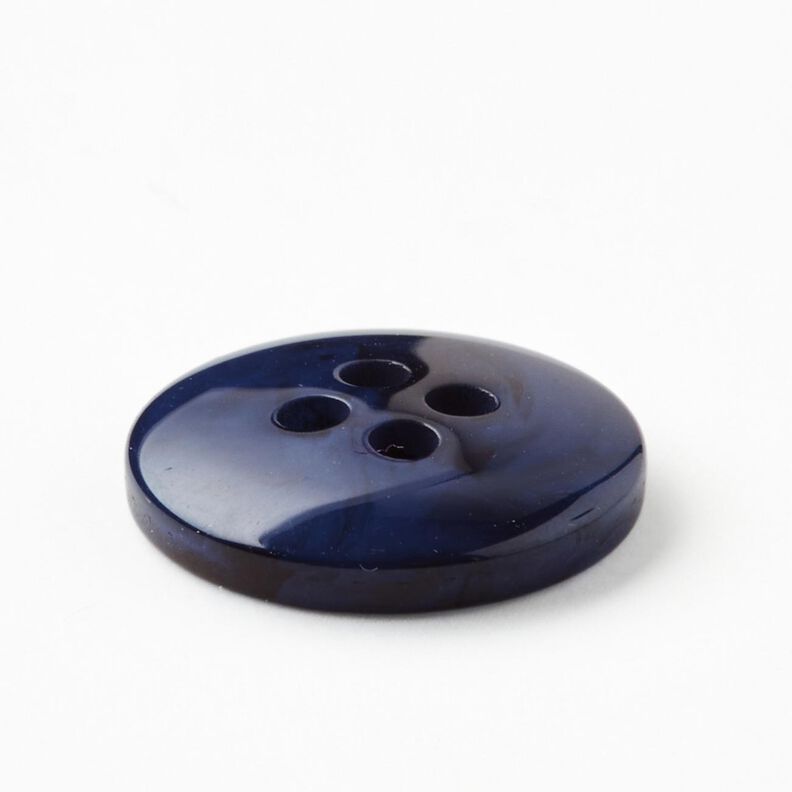 Botão de 4 furos marmoreado [Ø 15 mm] – índigo,  image number 3