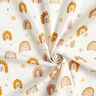 Tecido de algodão Popelina Lindos arco-íris – amarelo-caril/branco,  thumbnail number 3