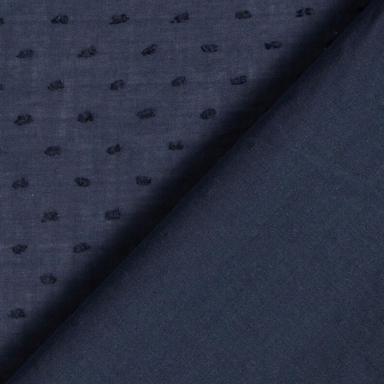 Cambraia de algodão Dobby – azul-noite,  image number 3