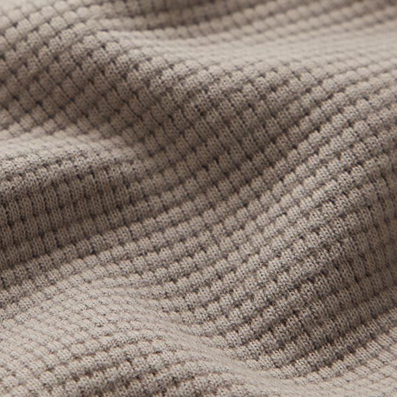 Jersey mini favos de algodão lisa – taupe,  image number 3