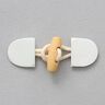 Fecho para duffle coat [ 55 mm ] – branco,  thumbnail number 1